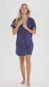 BUTTON FRONT TUNIC W/ SEAM POCKETS - TERRY